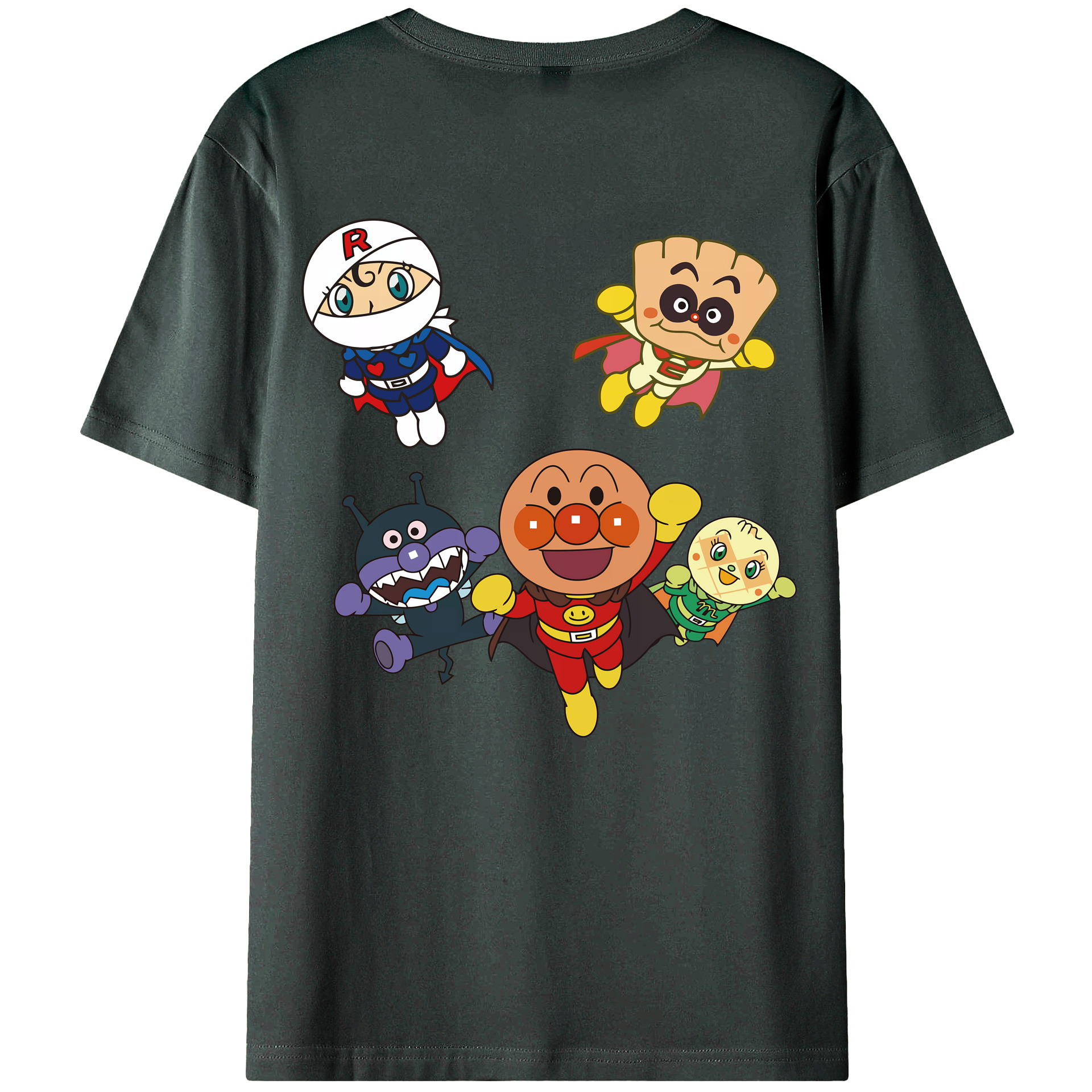 （画像用） アンパンマン Anpanman 綿100％ メンズ半袖Tシャツ（バックプリント） 通気性